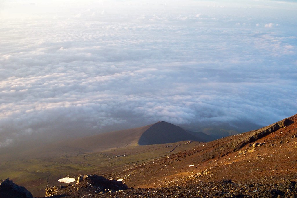 View from the top of Mount Fuji